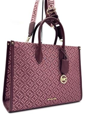 Michael Kors Medium Mirella Tote Bag Ox Blood Multi